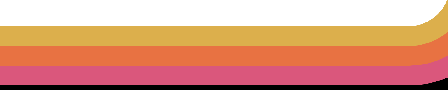 Colorful stripe section divider top